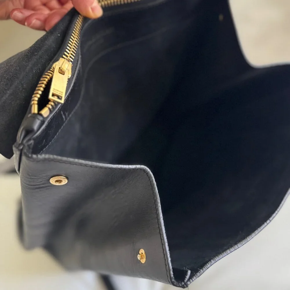 Great Condition Black Leather Sophie Hulme Bag/ Backpack (convertible) - Picture 14 of 16